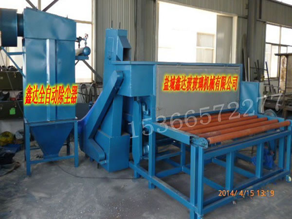 全硅胶连续式全自动玻璃喷砂机(整体机)